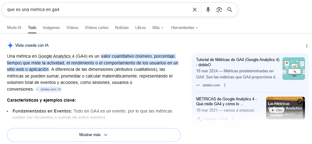ejemplo de autoridad en google ia