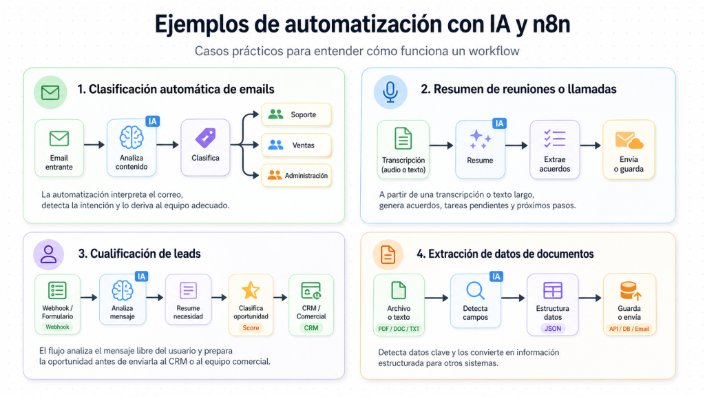 ejemplos de automatizaciones con ia