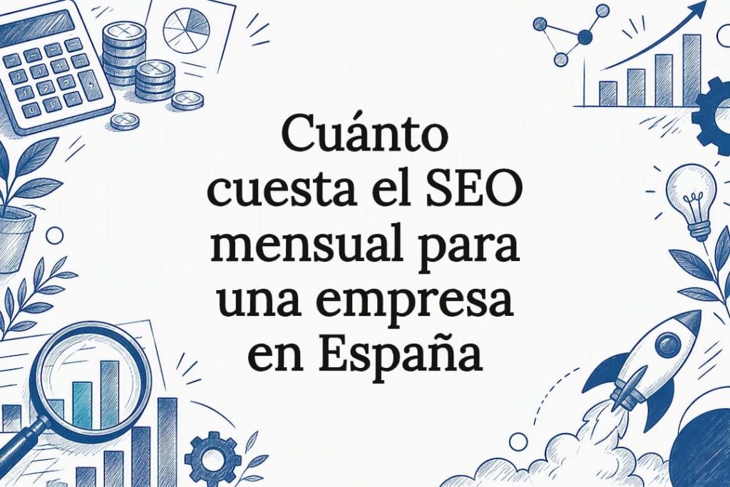 Tarjeta ilustrada con los costes mensuales de SEO