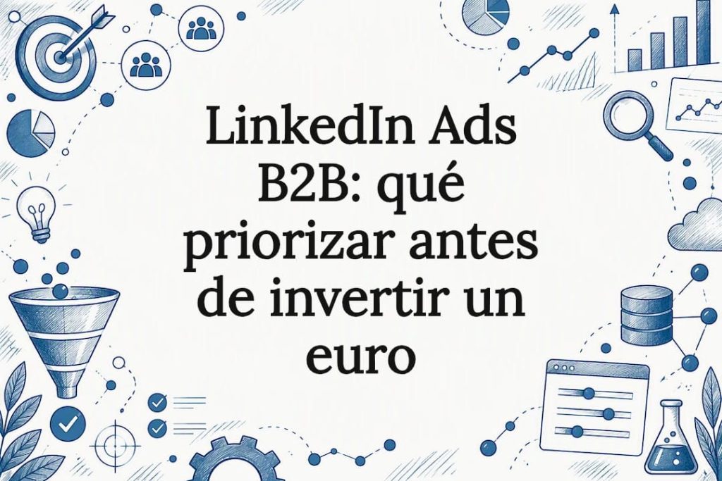 Tarjeta de título decorativa para anuncios B2B en LinkedIn