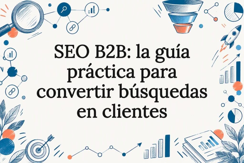 Tarjeta ilustrada para la guía de SEO B2B