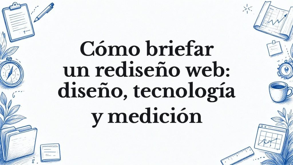 Cómo briefar un rediseño web: diseño, tecnología y medición