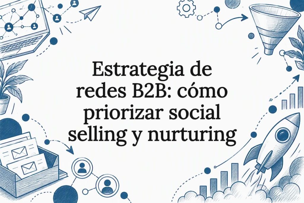 Tarjeta ilustrada sobre estrategia de redes B2B