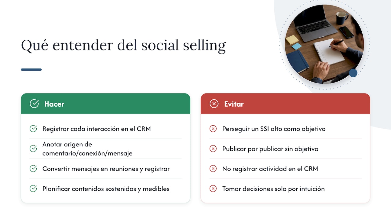 Lo que la mayoría de equipos comerciales no entiende del social selling — overview diagram