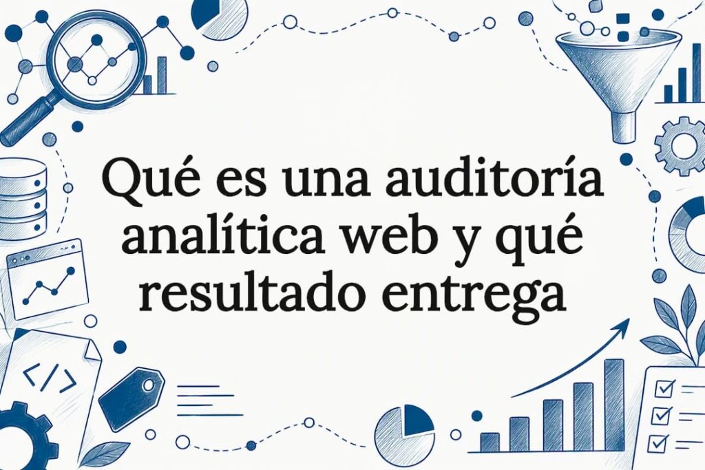 Tarjeta ilustrada sobre análisis web