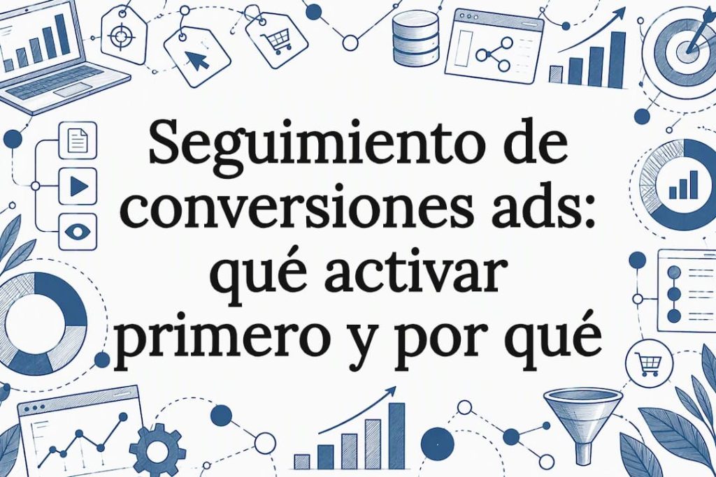 Tarjeta ilustrativa sobre seguimiento de conversiones