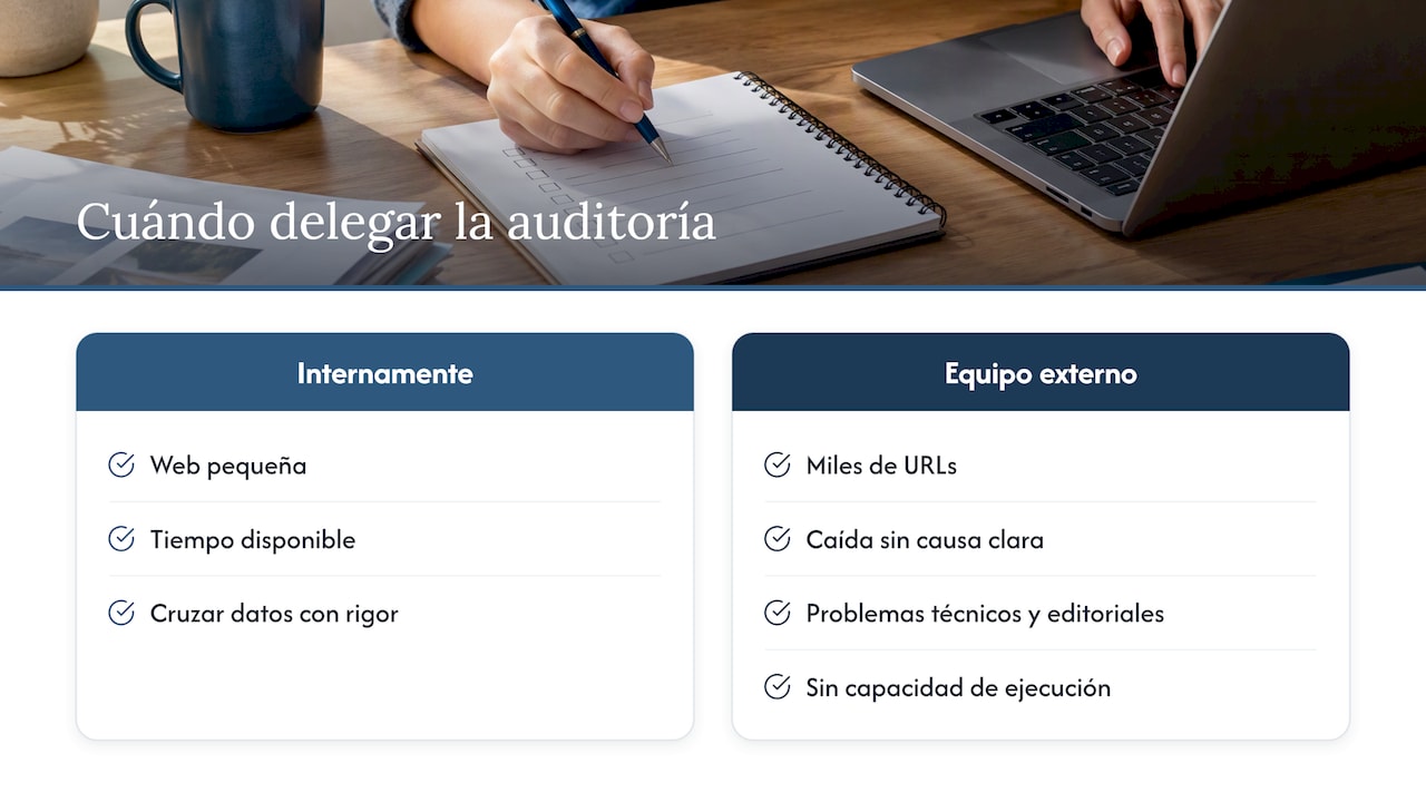 Criterios para decidir si delegar la auditoría