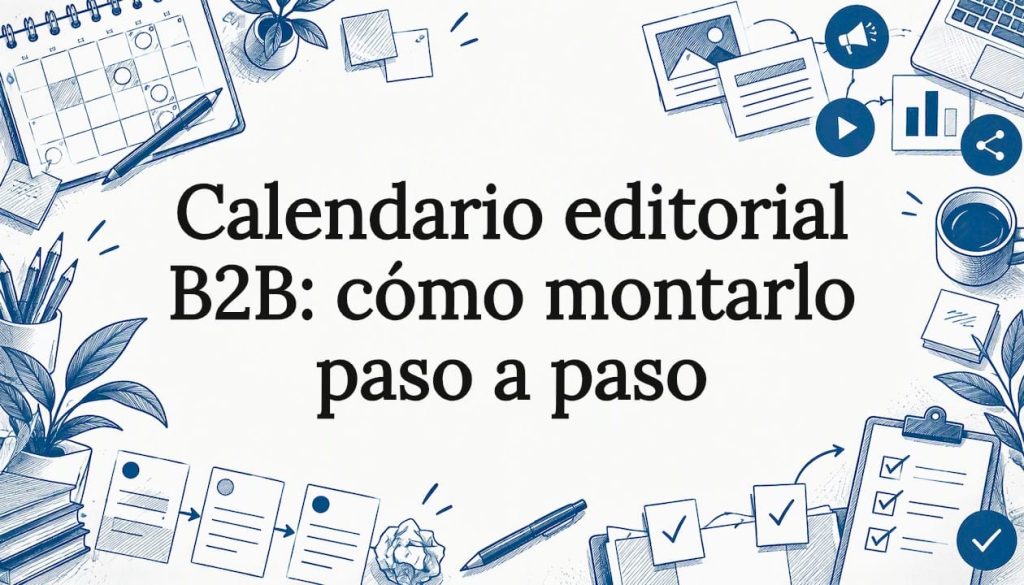 Tarjeta ilustrada para calendario editorial B2B