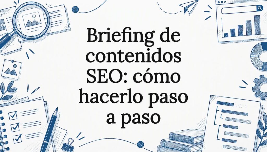 Tarjeta ilustrada para un briefing de contenidos SEO