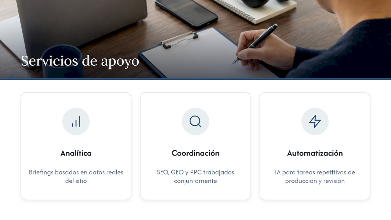 Cuándo conviene delegar el briefing y la producción — overview diagram
