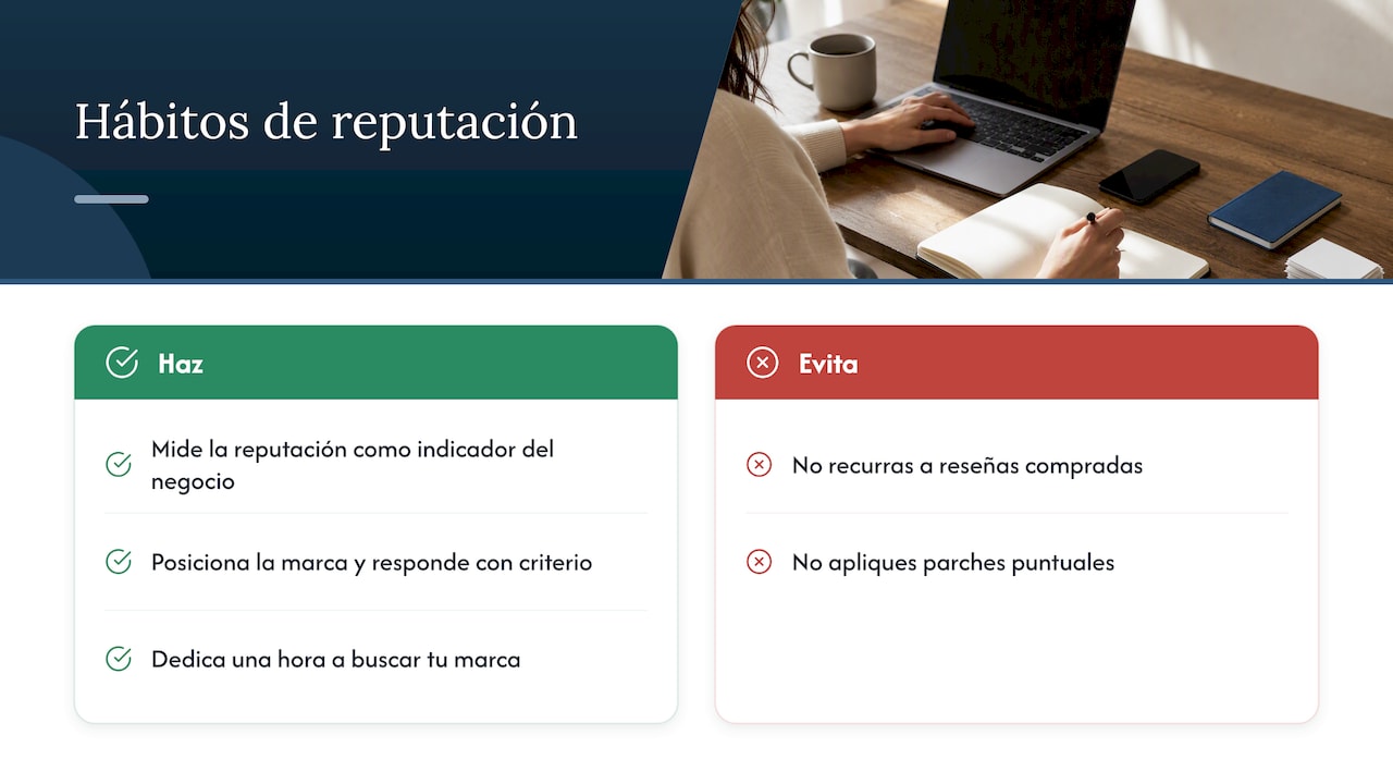 Nuestra visión: la reputación se gana con datos y con constancia — overview diagram